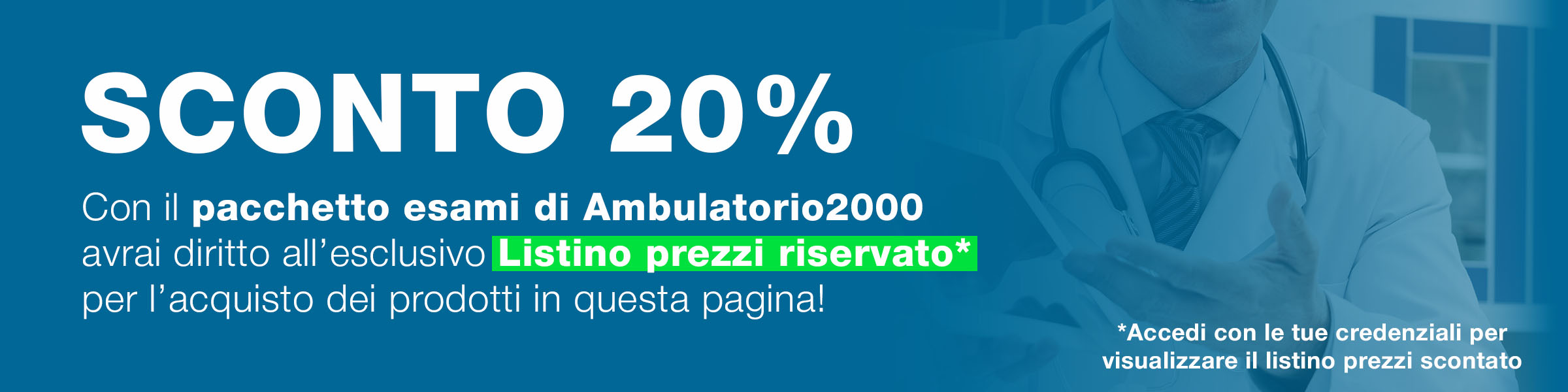Banner landing page partnership Ambulatorio2000