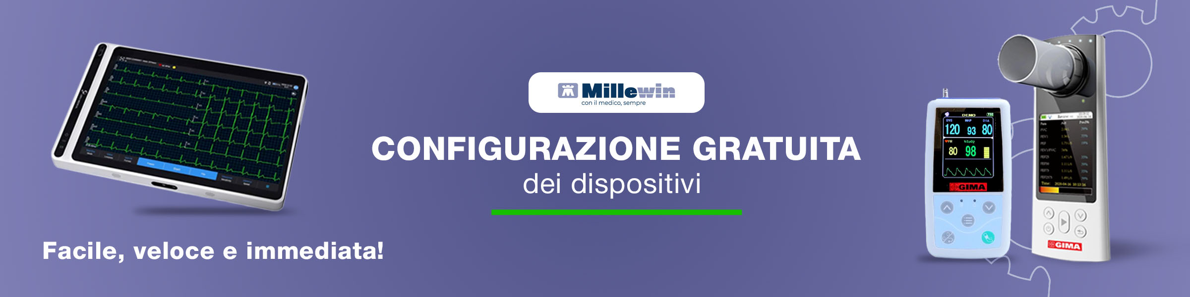 Banner landing page partnership Millewin