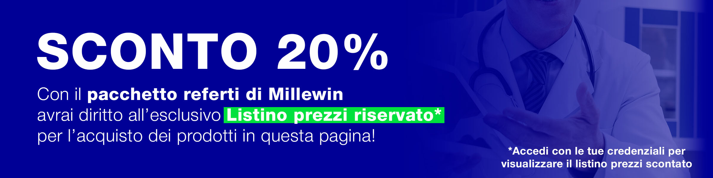 Banner landing page partnership Millewin