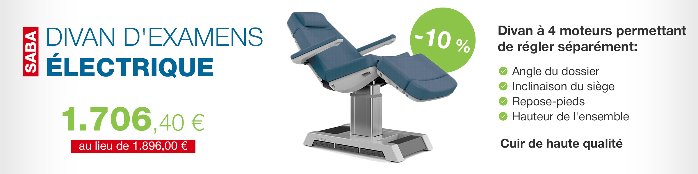 Divan examens electrique Saba