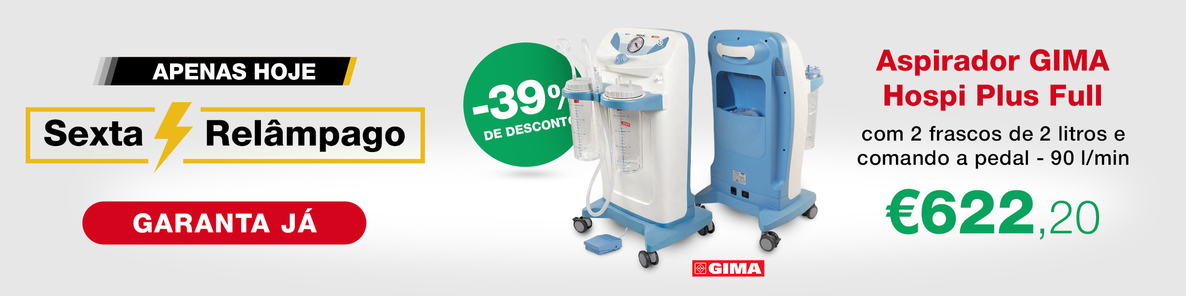 Sexta Relampago Aspirador Hospi Plus Full