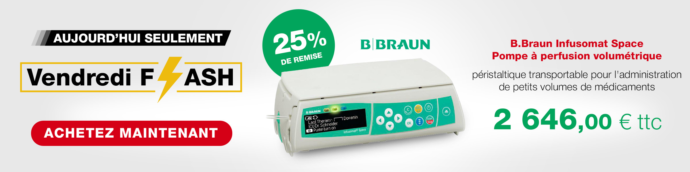 Vendredi Flash B.Braun Infusomat Space Pompe à perfusion volumétrique