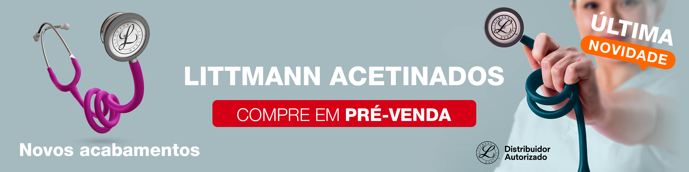 Novos Littmann acetinados Classic III e Cardiology IV - oferta de pré-lançamento