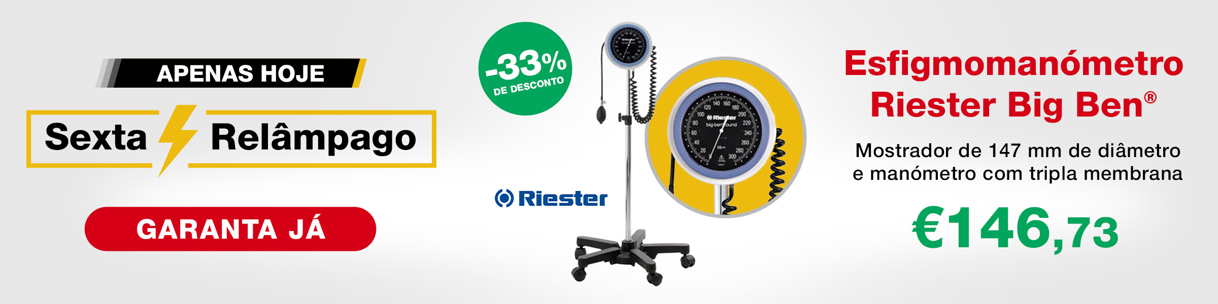 Sexta Relampago Esfigmomanómetro Riester Big Ben® trolley