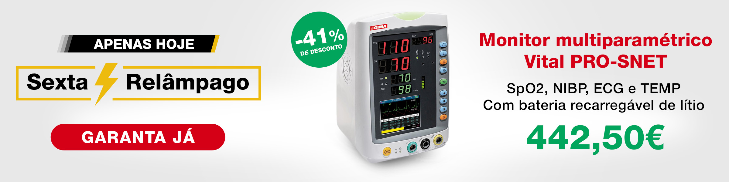 Sexta relampago Monitor multiparametrico Vital PRO-SNET