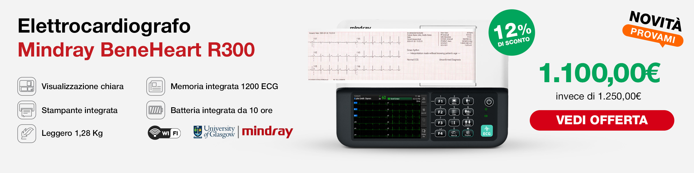 Elettrocardiografo Mindray BeneHeart R300
