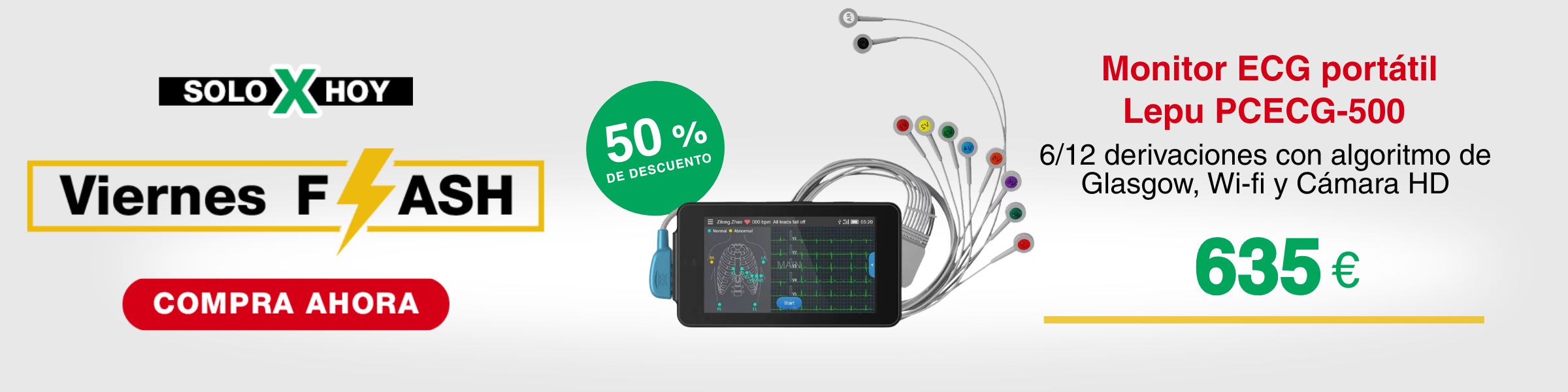 Monitor ECG portátil PCECG-500