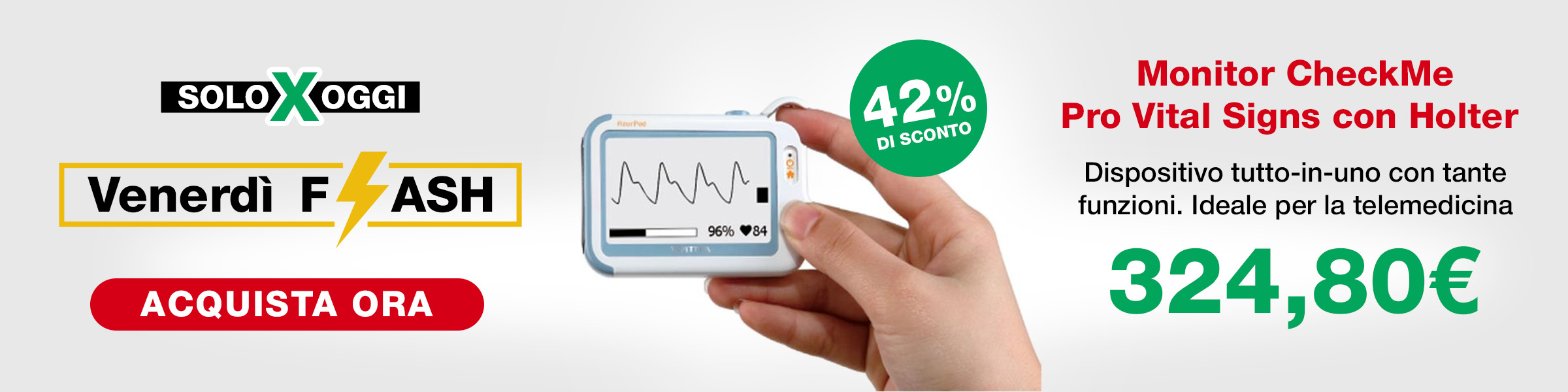 Venerdi Flash Monitor multiparametrico portatile CheckMe Pro Vital Signs con Holter