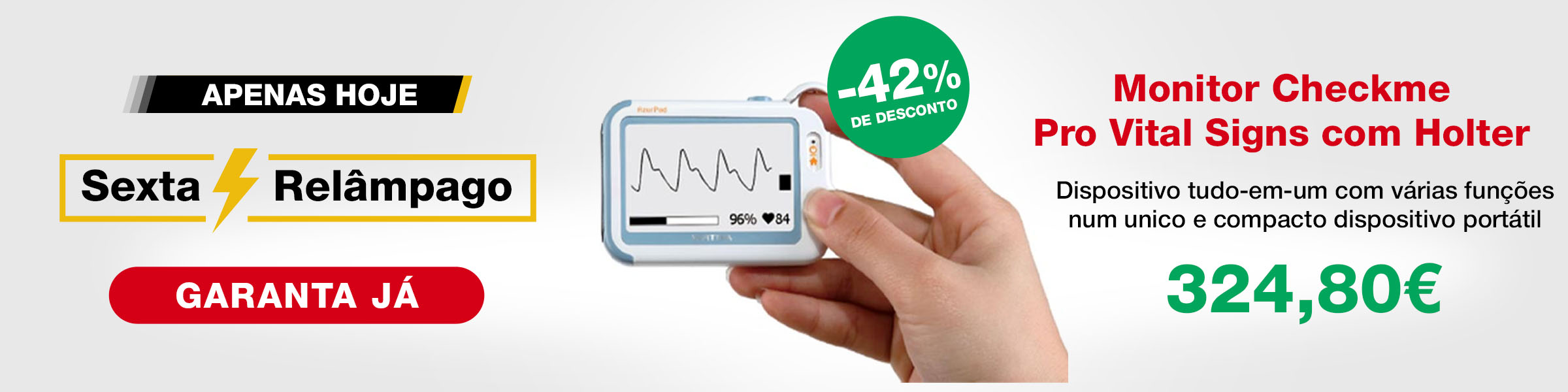 Sexta relampago Monitor multiparamétrico portátil Checkme Pro Vital Signs com Holter