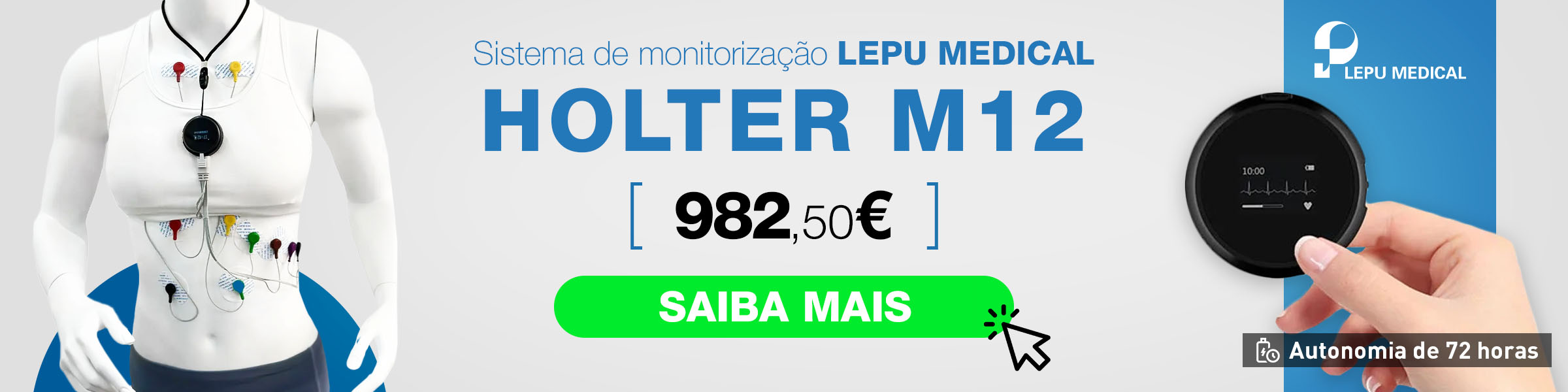 Sistema de monitorização Holter M12