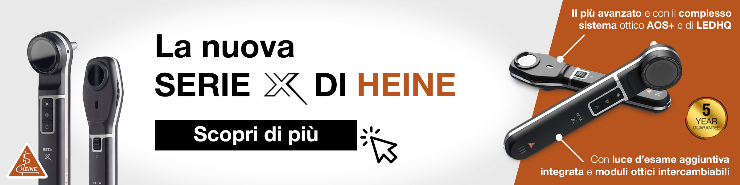 Nuovi Otoscopi e oftalmoscopi Heine Serie X