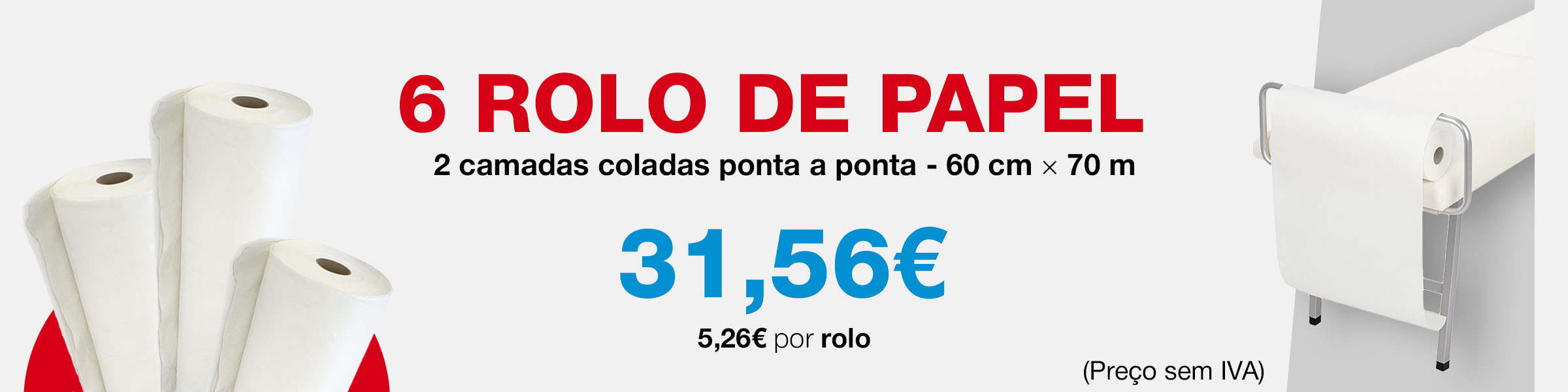 Rolo de papel 2 camadas coladas