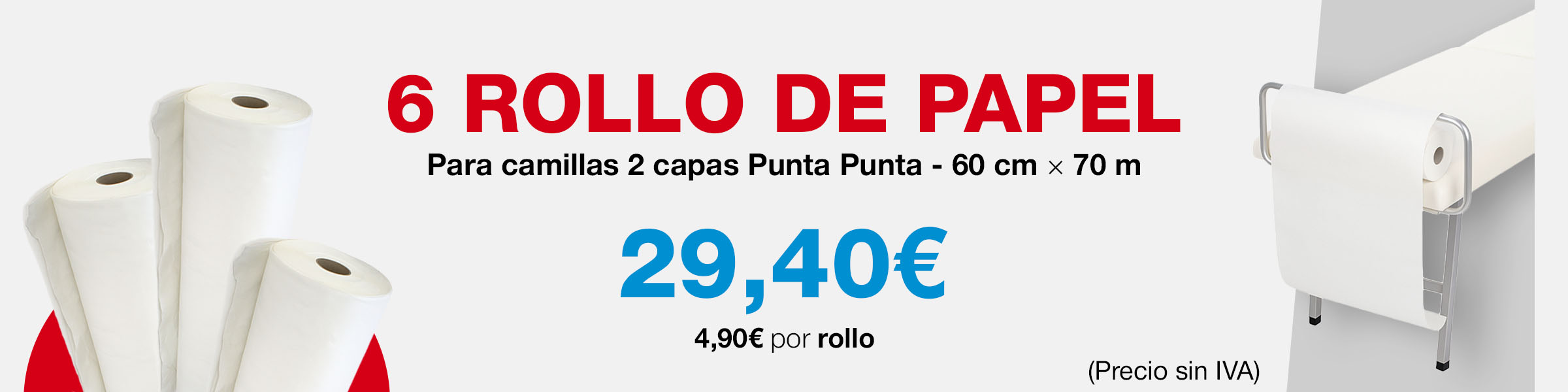 Rollo de papel para camillas