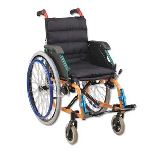 Fauteuil roulant autopropulsé pliable pédiatrique – assise 35 cm – tissu noir