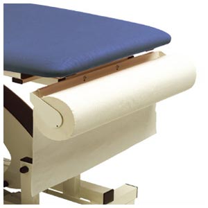 Support porte-rouleaux pour tables et divans d’examen, traitements et manipulations