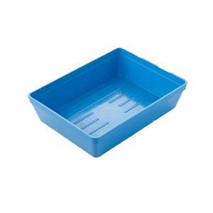 Vassoio in plastica con fondo zigrinato - 300 × 250 × 52 mm