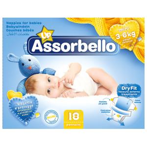 Assorbello Up Pannolini con adesivi Taglia 2 Mini 3/6 kg