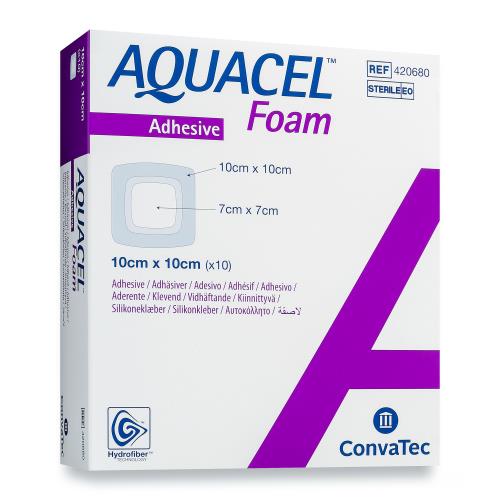 Aquacel Foam Adhesive Medicazione in schiuma di poliuretano 10x10 cm