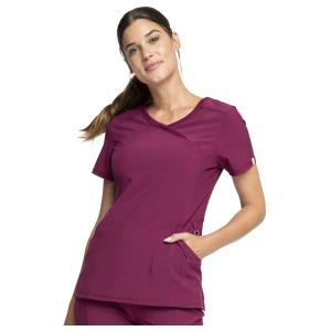 Cherokee Infinity Tunique femme décolleté en V bordeaux - XS