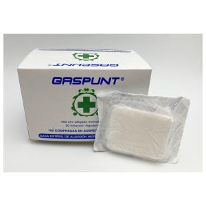 Gasas de algodón estériles 20 hilos 7,5 × 6 cm