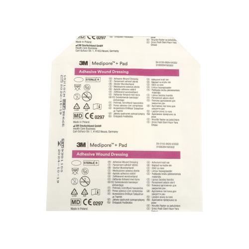 3M™ Medipore™ + Pad  10 x 10 cm - 1 pz, Medicazione sterile in tnt con tampone