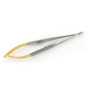 Porta-agulha Castroviejo micro reta ponta áspera CT- 18 cm
