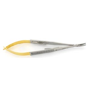 Castroviejo curvo de carburo de wolframio - 14 cm - punta lisa