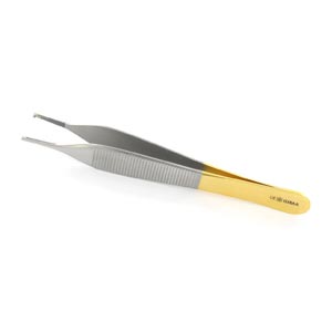 Pinza Adson 1×2 dientes de carburo de wolframio - 12 cm