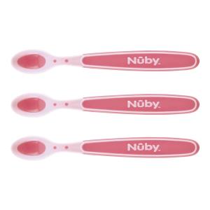 Cucchiaini termosensibili Hot Safe con bordo morbido rosa