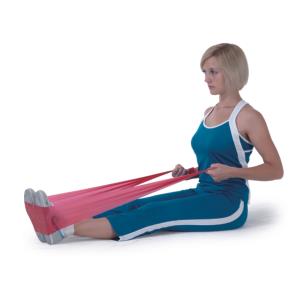 Faixa elástica de resistência para exercícios – 1,5 m (vermelha)