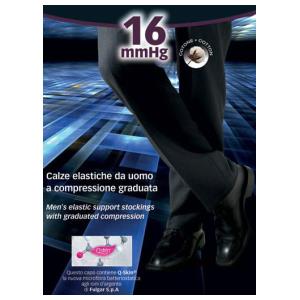 Calza da uomo StarSan 16 mmHg in cotone e ioni d’argento Q-SKIN - Small - Blu