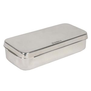 Scatola acciaio inox 20 x 10 x h 6 cm