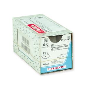 Suture non assorbibili Ethicon Seta, ago 3/8 da 19 mm, USP 4/0 - nero