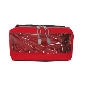 Borsetta E3 con finestra e manico - Rossa