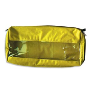 Bolsa pequeña E4 acolchada y larga con ventana - Amarilla