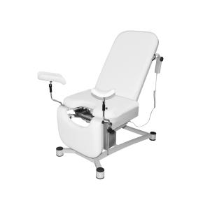 Fauteuil de gynécologie électrique Maya avec porte-rouleaux - blanc