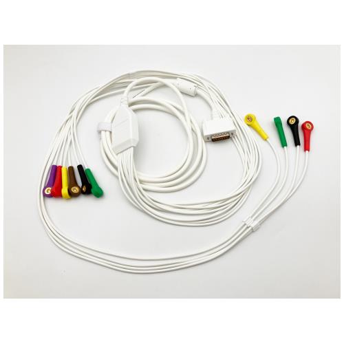 Cavo ECG Elettrocardiografo Edan SE 15-15 DX12 Con 10 Terminali A Spinotto Da 4 Mm - Foto 7