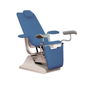 Poltrona ginecologica Gynex con portarotolo - azzurro Parigi