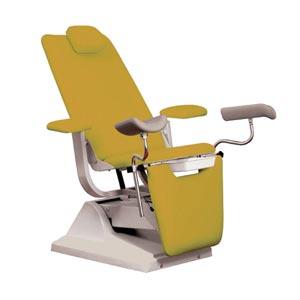 Poltrona ginecologica Gynex con portarotolo - arancio Amsterdam