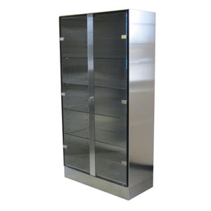 Armoire en verre-inox