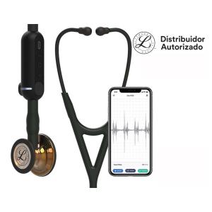Estetoscópio Littmann CORE Digital 8863 - preto acabamentos cobre brilhante