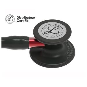 Stéthoscope Littmann Cardiology IV - 6200 - noir avec finition noire et rouge