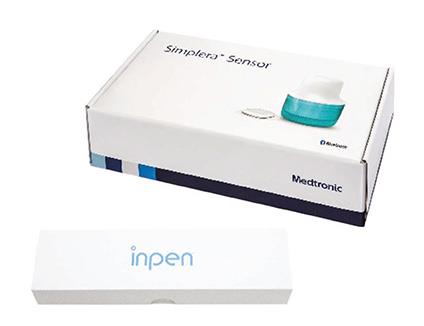 Sistema Smart MDI composto da penna intelligente per insulina InPen™ e 1 scatola da 5 sensori Simplera™