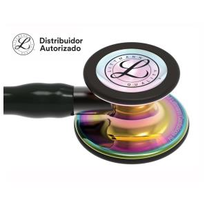Estetoscópio Littmann Cardiology IV - 6240 - preto acabamentos arco-íris brilhante
