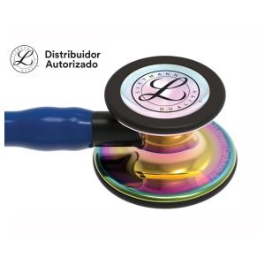 Estetoscópio Littmann Cardiology IV - 6242 - azul navy acabamentos arco-íris brilhante