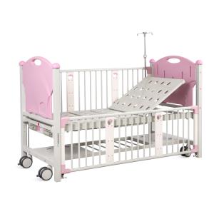 Lettino pediatrico con 2 manovelle - rosa