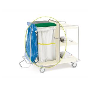 Sacco per carrelli - bianco con striscia gialla