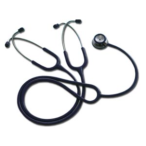 Ensino estetoscópio cabeça dupla - Y-tubo preto