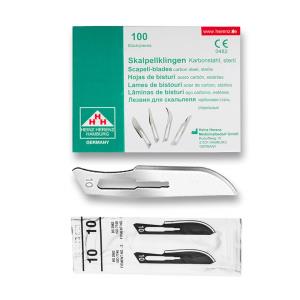 Heinz Herenz lame bisturi monouso sterili Carbon Steel N.10