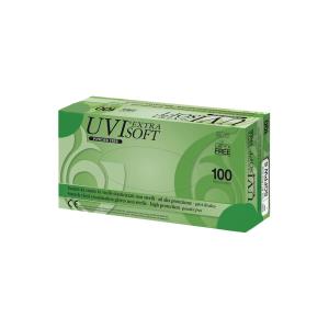 Luvas elásticas de vinil sem pó pequenas